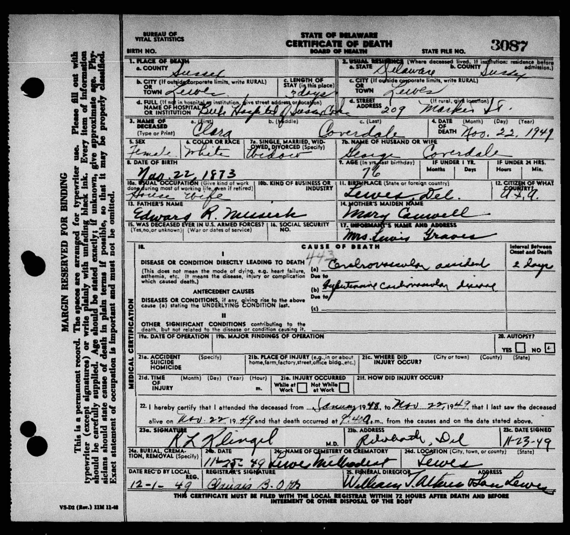 Messick_Clara-Wilson(1873-1949)-deathcertificate