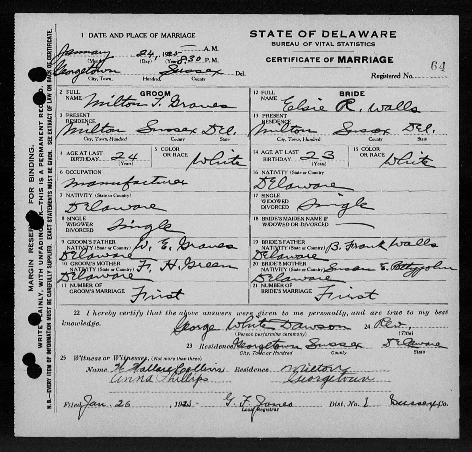 Graves-Milton_Walls-Elsie(1925)-marriagecertificate