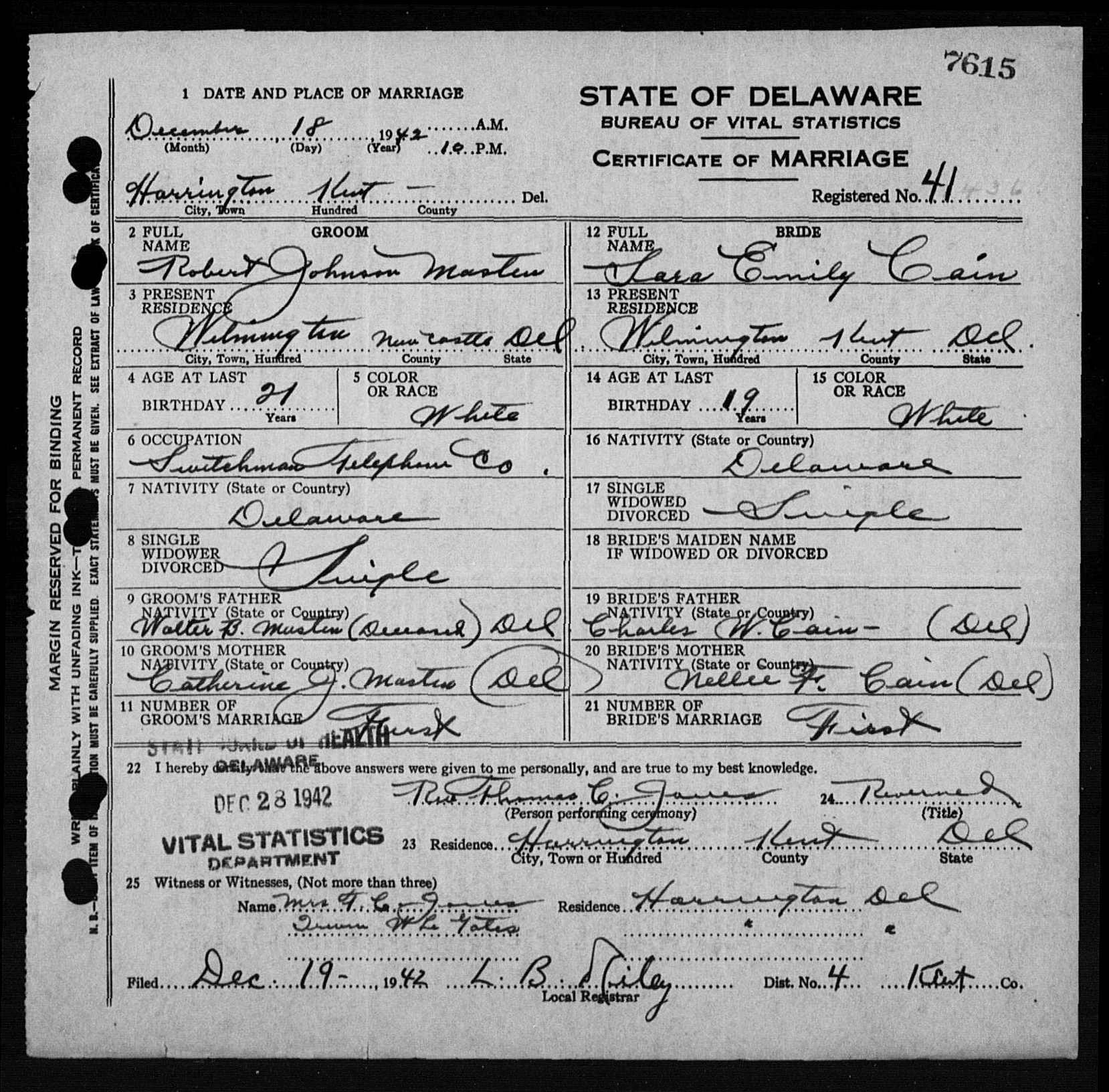 Masten-Robert_Cain-Sara(1942)-marriagecertificate