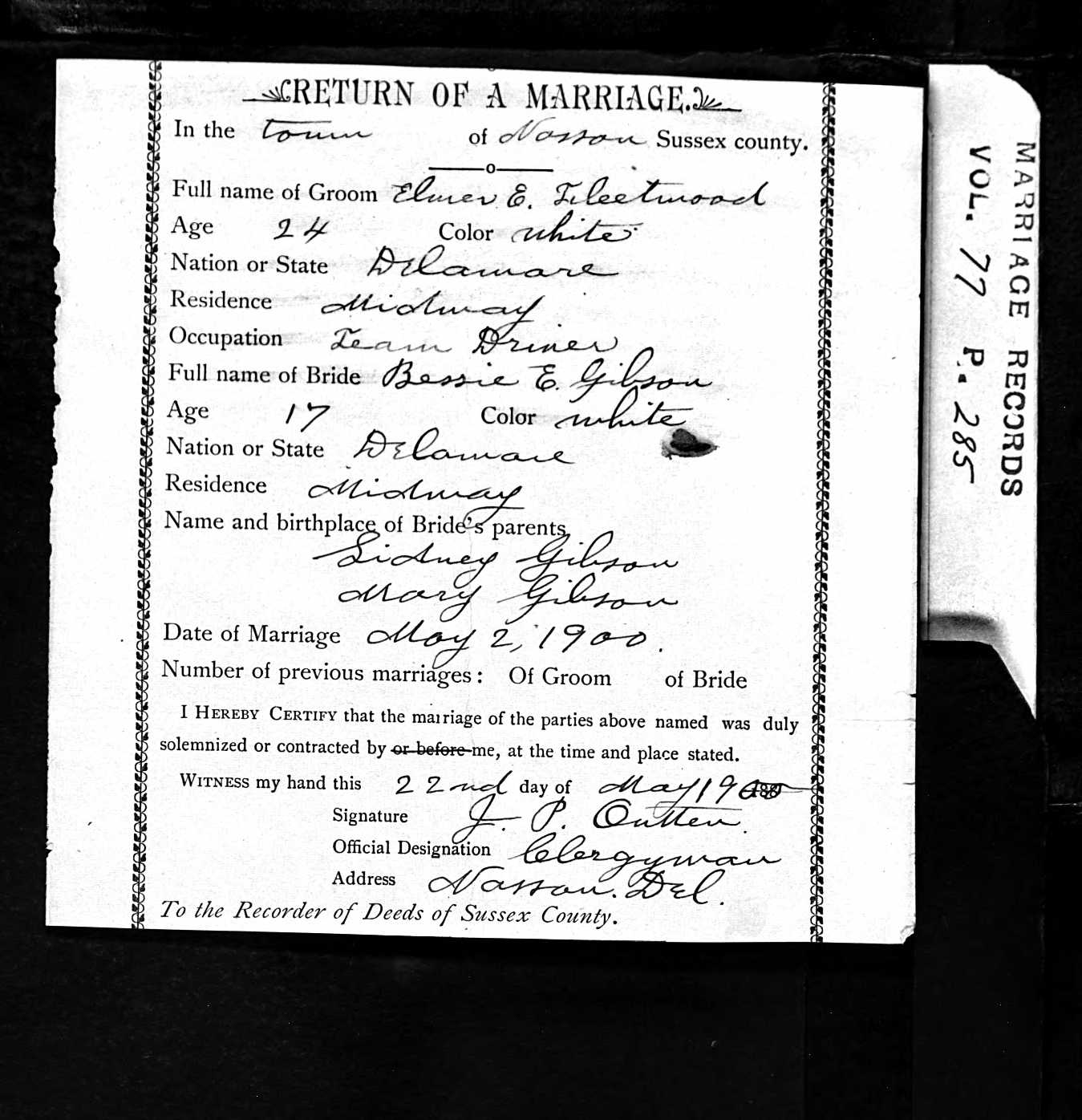 Fleetwood-Elmer-E_Gibson-Elizabeth(1900)-marriagecertificate