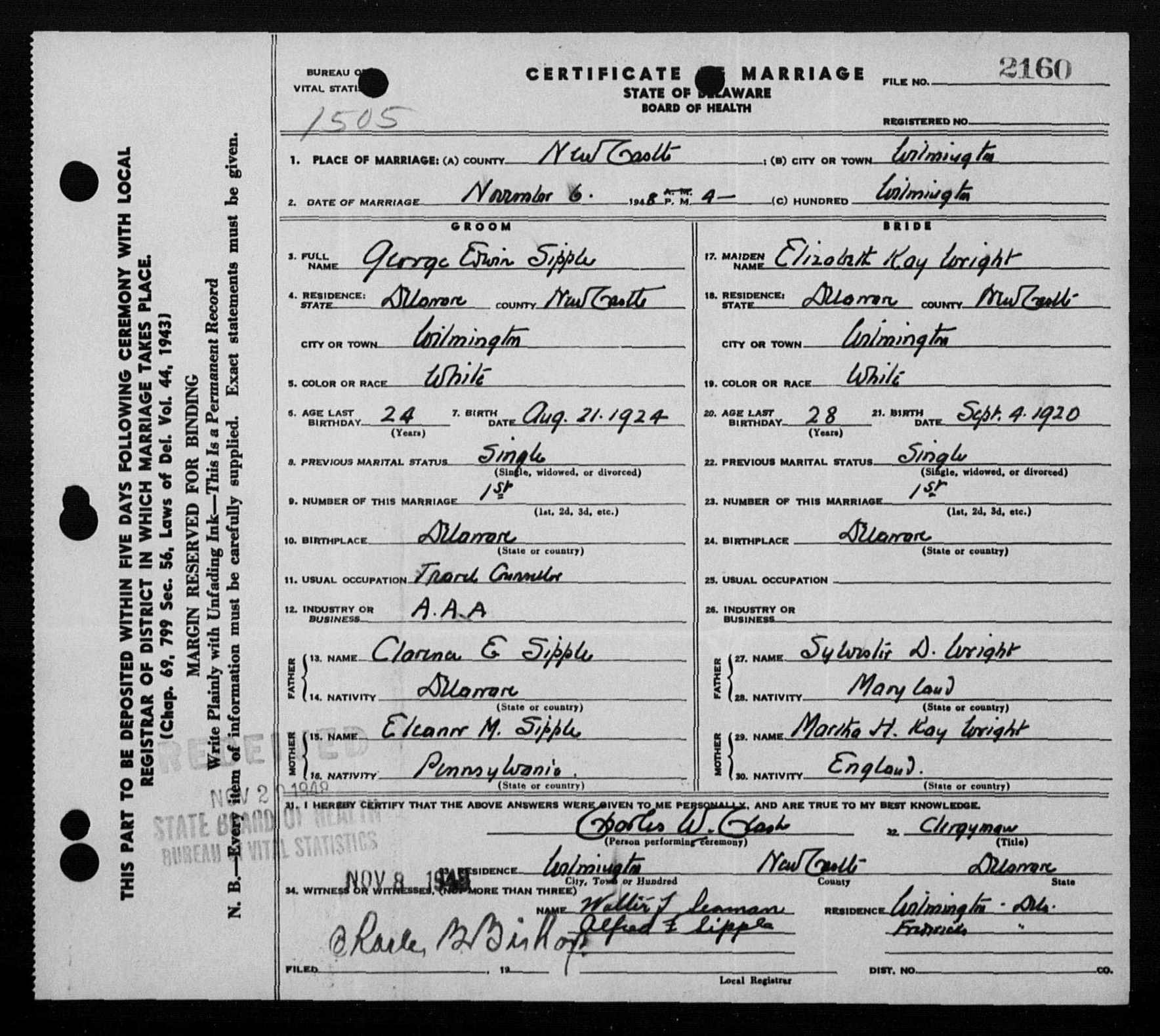 Sipple-George-Edwin_Wright-Elizabeth(1948)-marriagecertificate